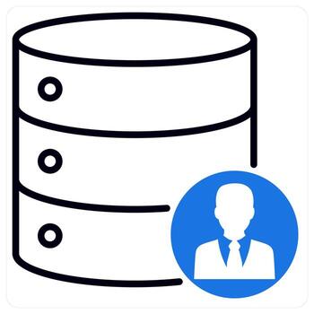 User Data icon in blue color vector