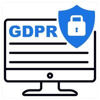 Gdpr Site icon in blue color vector