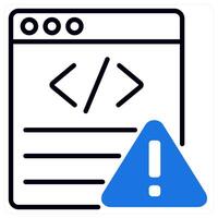 Website Error icon in blue color vector
