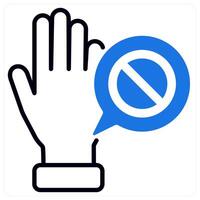 Right To Object icon in blue color vector