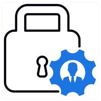 Access Control icon in blue color vector