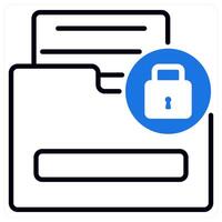 Sensitiveinformation icon in blue color vector