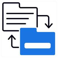 Directory Replacement icon in blue color vector
