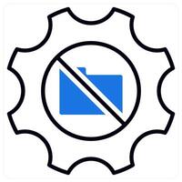 Restriction Of Processing icon in blue color vector