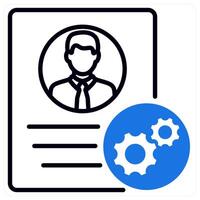 De Identification icon in blue color vector