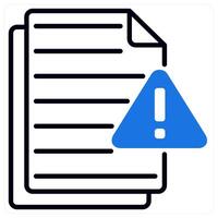 Risky File icon in blue color vector