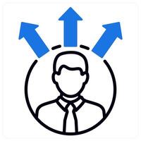 Profiling icon in blue color vector