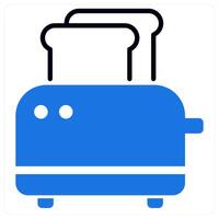 Toaster icon in blue color vector