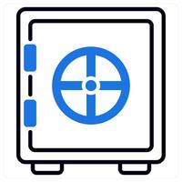 Locker icon in blue color vector
