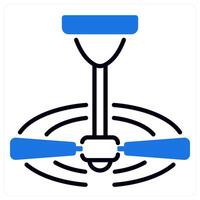 Ceiling Fan icon in blue color vector