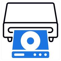 CD Player icon in blue color vector