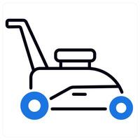 Grass Trimmer icon in blue color vector