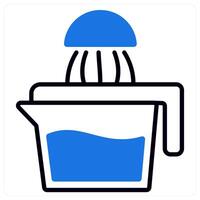 Hand Juicer icon in blue color vector