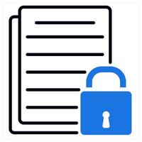 Disclosure icon in blue color vector