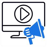 Promotion icon concept in blue color vector
