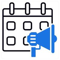 Event Promotion icon in blue color vector
