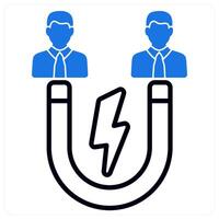 Attractive icon in blue color vector