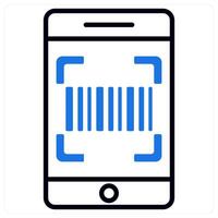 Scan icon in blue color vector