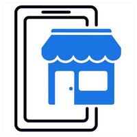 Mobile Store icon in blue color vector