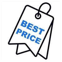 Best Price icon in blue color vector