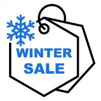 Winter Sale icon in blue color vector