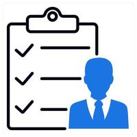 Survey icon in blue color vector