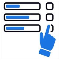 Poll icon in blue color vector
