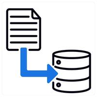 Data Collection icon in blue color vector