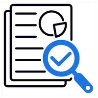 Audit icon in blue color vector
