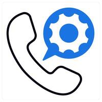 Call Service icon in blue color vector