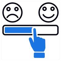 Satisfaction Scale icon in blue color vector