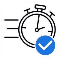 Quick Response icon in blue color vector