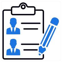 Participants List icon in blue color vector