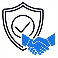 Trust Check icon in blue color vector