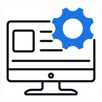 Technical Support icon in blue color vector