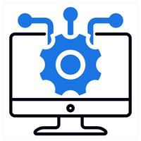 Information Technology icon in blue color vector
