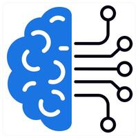 Machine Learning icon in blue color vector