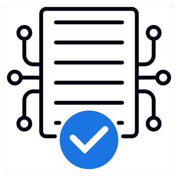Digital Data icon in blue color vector