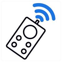 Remote Control icon in blue color vector