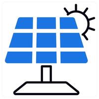 Solar Panel icon in blue color vector