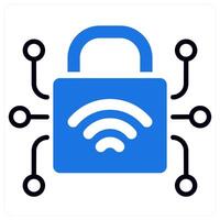 Secure Connection icon in blue color vector
