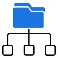 Distribution Files icon in blue color vector