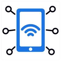 NFC Technology icon in blue color vector