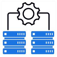ITinfrastructure icon in blue color vector
