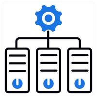 Hypervisor icon in blue color vector