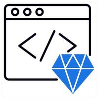 Clean Code icon in blue color vector
