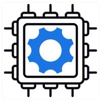 Hardware icon in blue color vector
