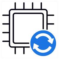 Driver Update icon in blue color vector