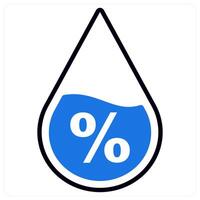 Humidity icon in blue color vector
