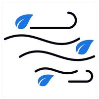 Wind icon in blue color vector